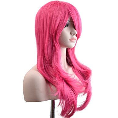 Ambielly 28" Wig Long Curly Wavy Women's Hair Cosplay Costume Wig