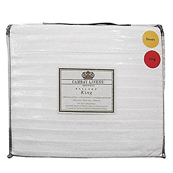 Hotel Collection Ballard 100% Egyptian Cotton Percale Duvet Cover Set Of 3 , Queen Size By Cambay Linens