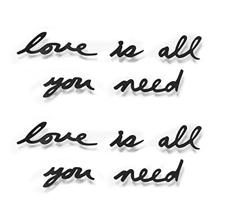 Umbra Mantra Wall Decor Phrase, Love Is All You Need