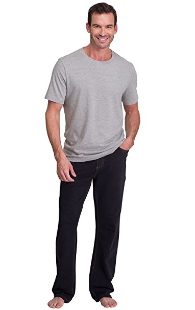 PajamaJeans - Straight Leg Black Knit Denim Jeans for Men