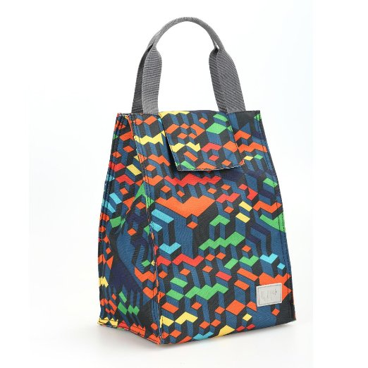 Cyanb Lunch tote bag ,Capacity Soft Cooler Tote Insulated Lunch Bag (multicolored checker)