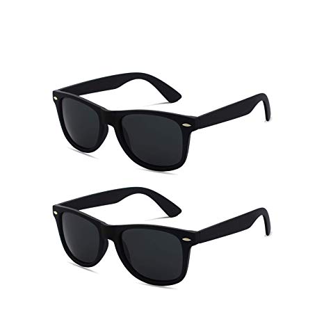 LINVO Classic Brand Design 80's Retro Style Polarized Sunglasses for Men Women