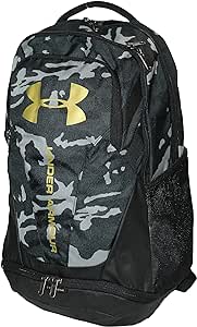 Under Armour Men's UA Hustle 3.0 Backpack (Black / Metallic Gold-007), One Size