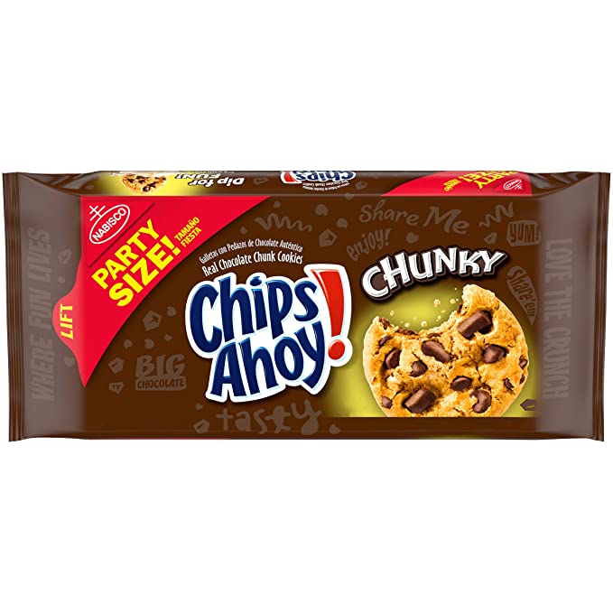 CHIPS AHOY! Chunky Chocolate Chunk Cookies, Party Size, 24.75 oz Pack