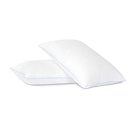 Cardinal & Crest Premium Down Alternative Sleeping Pillows - Medium Density Loft for Back and Side Sleepers - 100% Cotton Casing - Pack of 2 Pillows Standard/Queen Size