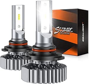 SEALIGHT Scoparc 9005/HB3 Light Bulbs, Plug and Play Light Bulb, Quick Installation, Fanless Light, Non-Polarity, Fog Bulbs, Powersports Accessory Lights, Pack of 2