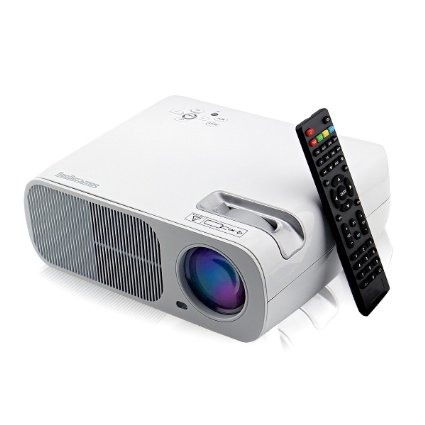 Sourcingbay Bl-20 Hd LED Projector Cinema Theater Support Usb/hdmi/tv or Av/ypbpr/vga/audio Input ,2600 Lumens,2000:1,800x480 Resolution(white)
