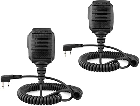 Retevis Walkie Talkie Mic, Shoulder Speaker, IP54 Waterproof Microphone for BF-F8HP Baofeng UV-5R Retevis H-777 RT19 RT21 RT22 RT27 RT-5R Arcshell AR-5 Two Way Radios (2 Pack)