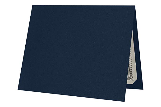 LUXPaper Certificate Holders for 8 1/2 x 11 Certificates or Documents in 100 lb. Nautical Blue Linen, Display Folder for Paper Awards, 25 Pack, Holder Size 9 1/2 x 12 (Blue)