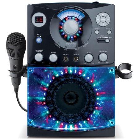Singing Machine SML-385 Top Loading CDG Karaoke System With Sound and Disco Light Show (Black)