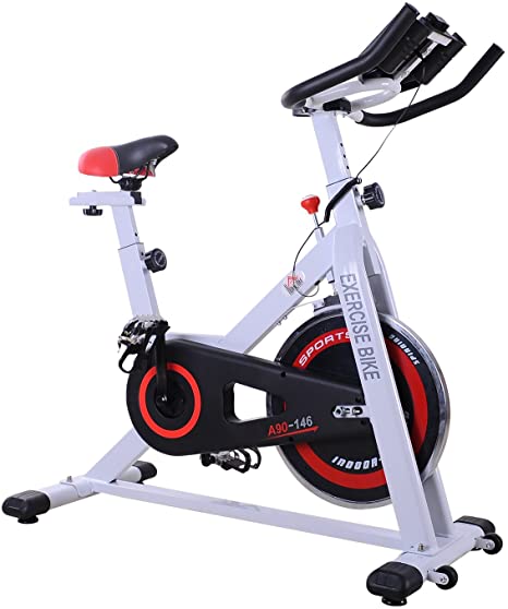 Soozier Exercise Bike Aerobic Training Indoor Cycling Stationary Cardio Workout Home Flywheel Fitness Racing Machine