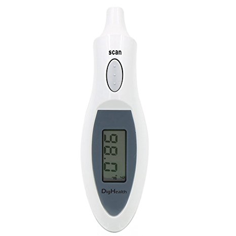 DigHealth(TM) Digital Infrared Ear Thermometer for Children and Adults -Accurate ,Convenient,quick Read,records Last 10 Readings,for Fahrenheit or Celsius