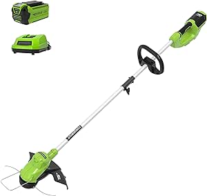 Greenworks 40V 15’’ Cordless String Trimmer w/ 2 Ah Battery & Charger