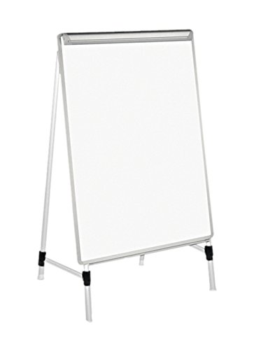 Universal Adjustable Dry Erase Easel, 29 x 40 White Board, Silver Frame