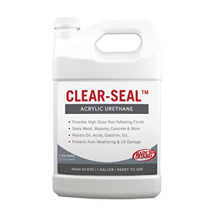 Rainguard International CU- 0101 Seal Acrylic Urethane Coating High Gloss 1 gal (Ready to Use), Clear