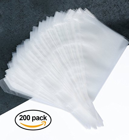 ilauke 200PCS Disposable Pastry Bags Extra Thick Icing Piping Bags [15-Inch] for Baking Supplies,Cupcakes,DIY Cake Decoration Supplies