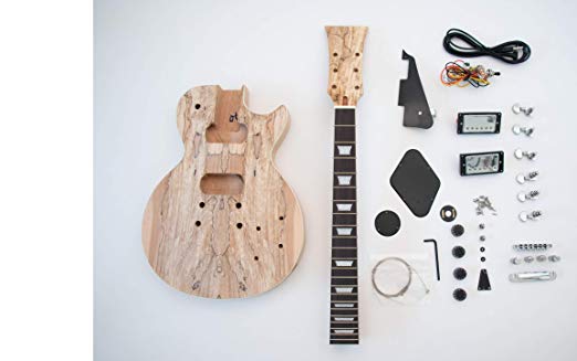 Spalted Maple LP Guitar - DIY Build Your Own Guitar Kit