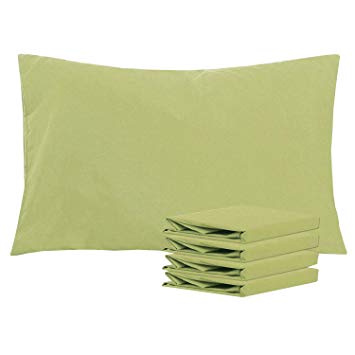 NTBAY Brushed Microfiber Pillowcase, 4 Pack Soft and Cozy Anti Wrinkle and Stain Resistant Pillow Cases, 50x75 cm, Sage Green