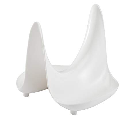 Hutzler Pot Lid Stand & Spoon Rest, White