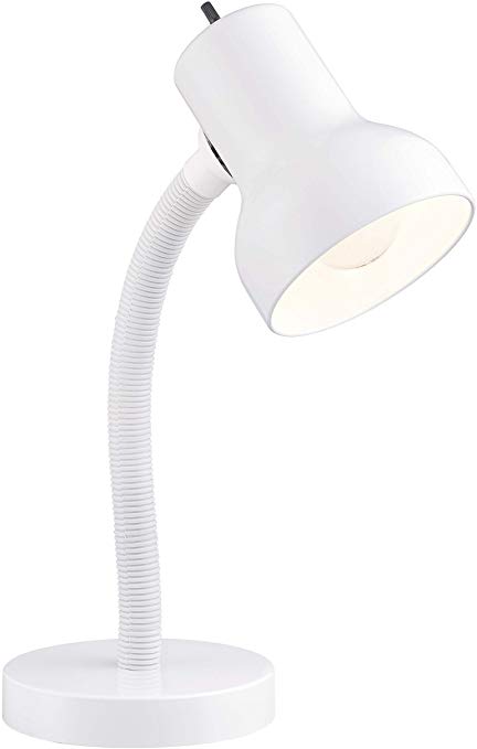 Satco Products SF77/538 Goose Neck Desk Lamp, White