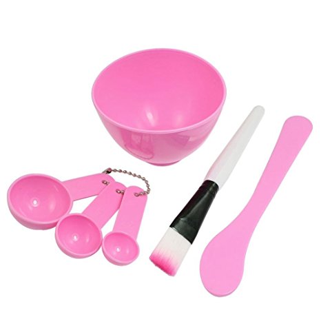 VVEEA DIY Homemade Mask Bowl Spoons Brush Appliances Set Pink