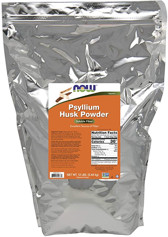 NOW Psyllium Husk Powder, 12-Pound