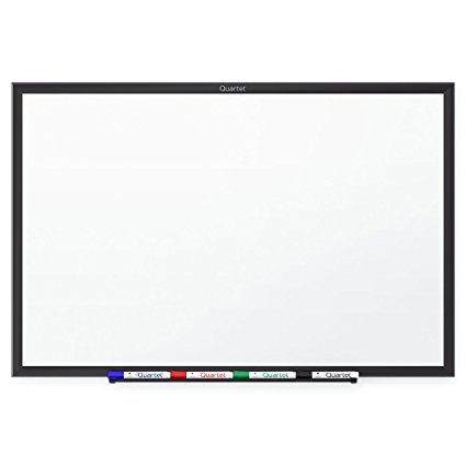 Quartet Standard Whiteboard, 24 x 18 Inches, Black Aluminum Frame (S531B)