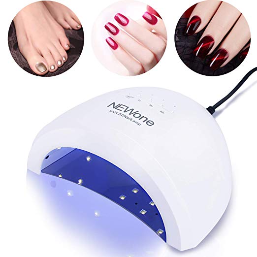 UV Nail Lamp - Miss Gorgeous 48-24W Nail LED Light Professional Cure Nail Dryer for Gel Nails Polish and Toe Nails with 3 Timer Automatic Sensor