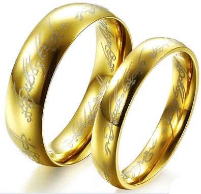 Fashion Ring the Lord of the Rings Couple Jewelry Stainless Steel Wedding Ring 320