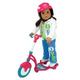 Doll Scooter and Helmet Set Made by Sophias 18 Inch Dolls Accessories fit for American Girl Dolls 2 Pc Doll Helmet and Scooter Set 18 Inch Doll Furniture