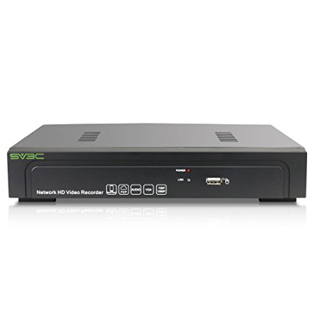 SV3C 4 Channel 1080P POE NVR(Network Video Recorder), Built in 4 Channel POE Ports, 1080P HDMI, ONVIF Compatible, Supports up to 4TB HDD (Not Included)