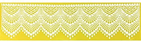 Global Sugar Art Tiered Elegance Lace 3-D Silicone Lace Mat by Chef Alan Tetreault