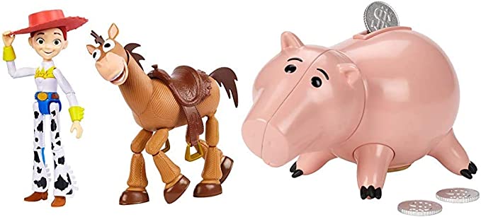 Disney/Pixar Toy Story Jessie and Bullseye 2-Pack, Multi (GJH82) & Disney Pixar Toy Story Hamm Figure