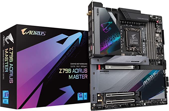 GIGABYTE Z790 AORUS Master (LGA 1700/ Intel Z790/ EATX/ DDR5/ 5* M.2/ PCIe 5.0/ USB 3.2 Gen2X2 Type-C/Intel WiFi 6E/ Marvell AQtion 10GbE LAN/Q-Flash Plus/EZ-Latch Plus/Gaming Motherboard)