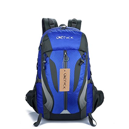 ONEPACK Water Resistant Hiking Backpack 40L Camping Traveling Backpacking Packs for Outdoor Sports Cycling Mountaineering Climbing