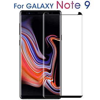 AMOVO Screen Protector for Galaxy Note 9 [Full Coverage] Samsung Galaxy Note 9 Screen Protector Tempered Glass [Ultra Clear] 9H Hardness Glass Protector for Samsung Note 9 (Black)