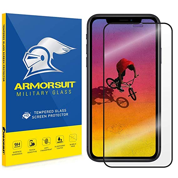 Armorsuit for iPhone XR Tempered Glass Screen Protector Case Friendly True HD Anti-Bubble