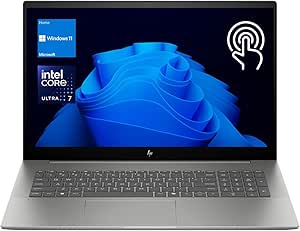 HP 2024 Envy 17.3" Copilot AI Laptop, 17.3" FHD Touchscreen, Intel Core Ultra 7 155H, 64GB DDR5 RAM, 4TB SSD, Backlit Keyboard, Numeric Keypad, HDMI, Webcam, Wi-Fi 7, Windows 11 Home, Grey