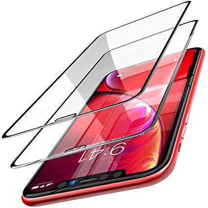 TOZO for iPhone XR Screen Protector (2 Pack) 6.1 Inch [ 3D Full Frame ] Premium Tempered Glass 9H Hardness 2.5D for iPhone XR 2018 with [Easy Installation Tool]