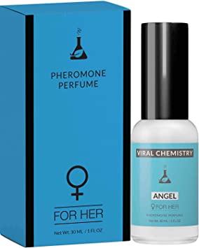 Pheromones to Attract Men for Women (Angel) - Elegant, Ultra Strength Organic Fragrance Body Perfume (1 Fl. Oz)(Human Grade Pheromones to Attract Men)