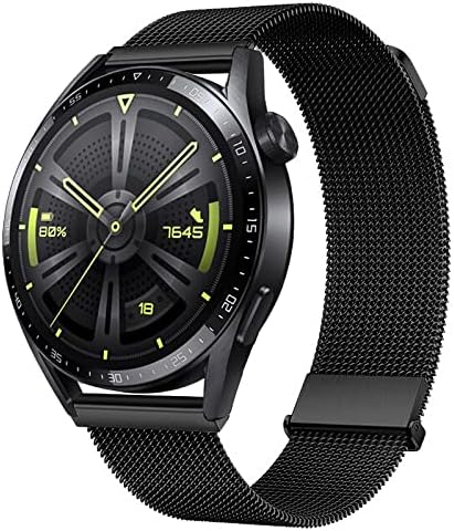 MroTech compatible with Samsung Gear S3 Frontier/Classic/Galaxy Watch 46mm Quick Release 22mm Watch Band Solid Metal Steel Strap Replacement for Ticwatch pro/E2/S2/Huawei Watch GT 2 Watchband