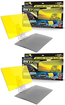 Bell   Howell TACVISOR for Day and Night, Anti-Glare Car Visor, UV-Filtering/Protection As Seen On TV (Set of 2)