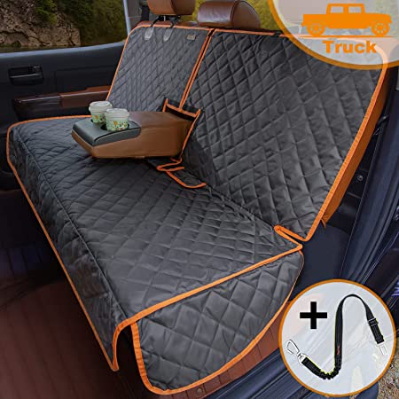 iBuddy Bench Dog Seat Cover for Truck Waterproof Truck Back Seat Cover Protector for Kids Without Smell Heavy Duty and Nonslip Pet Truck Seat Cover for Dogs Machine Washable