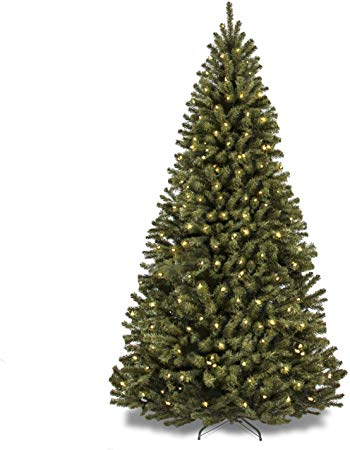 Best Choice Products 6ft Pre-Lit Spruce Hinged Artificial Christmas Tree w/ 250 UL-Certified Incandescent Warm White Lights, Foldable Stand