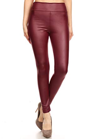 Soho Girls Faux Leather Leggings Women's High Waisted Stretchy Clubbing Casual