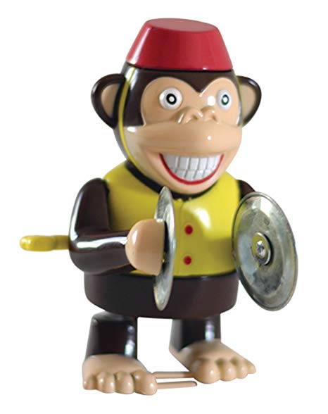 Wind Up Cymbal Monkey Toy - Windup Monkey Marching and Playing Cymbals - Toys for Toddlers Kids Children Boys Girls - Classic Wind-up Surprising Happy Clapping Monkey 4" Tall Walks Plays Cymbals