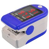 Flexzion CMS 50-DL Pulse Oximeter Finger Tip Blood OXygen OX SpO2 Digital LED Monitor Display Portable for Athletes Pilots Sports Exercise with Soft Carrying Case and Landyard
