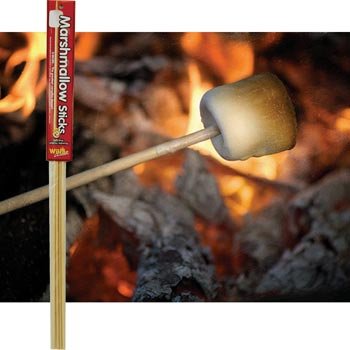 Wooden Marshmallow Sticks 32-inch (100% Biodegradable) 20-pc Set
