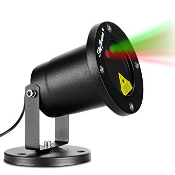 Christmas Laser Projection Star Light, Red and Green Holidays Show Light for Xmax Indoor Outdoor Landscape Garden Tree House Party Decoration, IP66 Waterproof with IR Remote Control