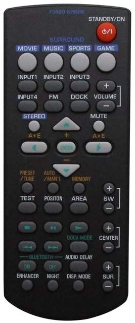 HCDZ Replacement Remote Control for Yamaha YAS-70 YAS-70CU YAS-70SPX Front Surround Audio System